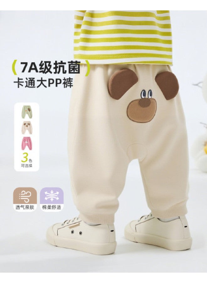 Babu Bean I'm The Best At Antibacterial!] Infant Big Pp Pants Toddler Pants Children's Boys And Girls Baby Pants - Image 1